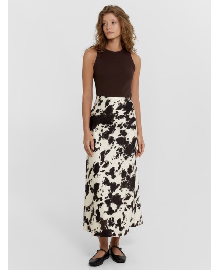 Юбка пятнышки на сливочном