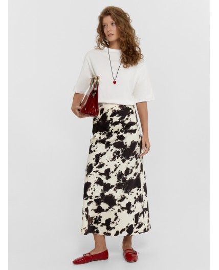 Юбка пятнышки на сливочном