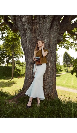 Юбка св.молочный