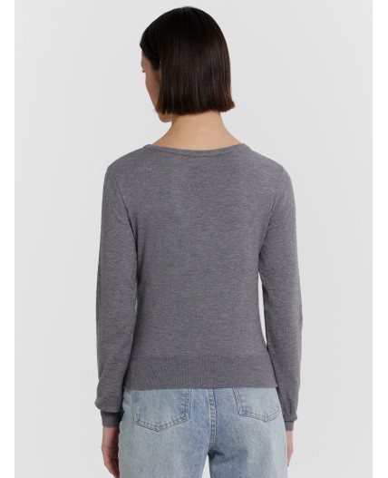 Кардиган темно -серый меланж