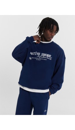 Свитшот ночное море +печать