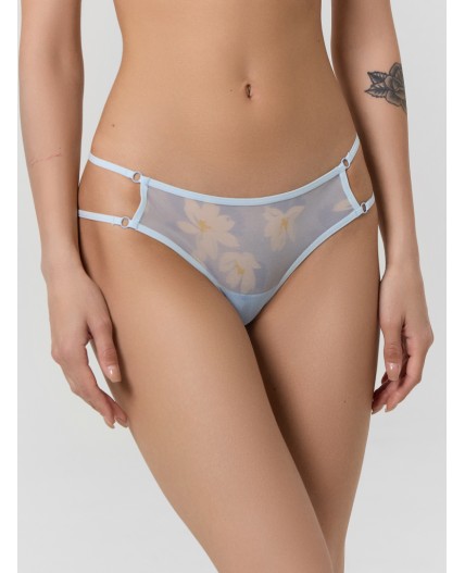 Трусы крупные цветы на голубом