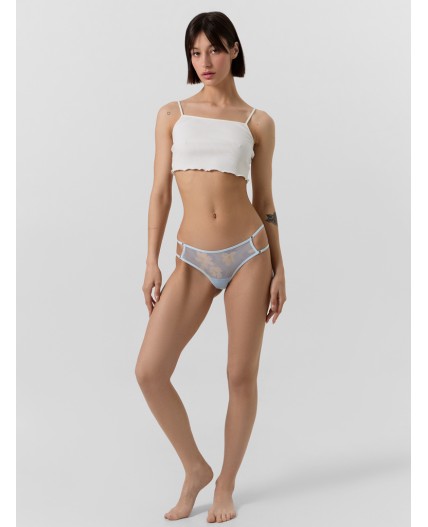 Трусы крупные цветы на голубом