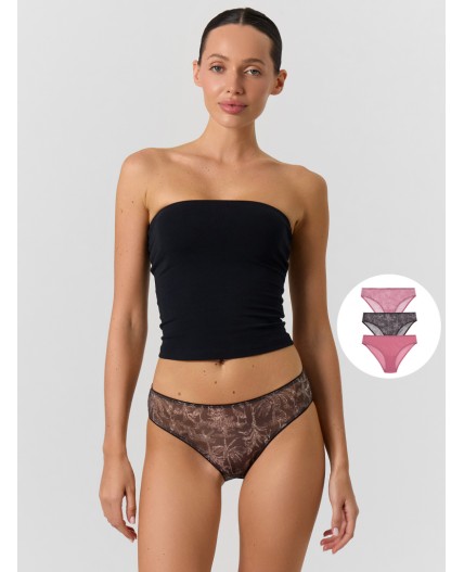 Трусы веточки на коричневом