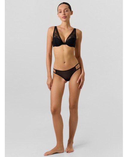 Трусы черный +белый