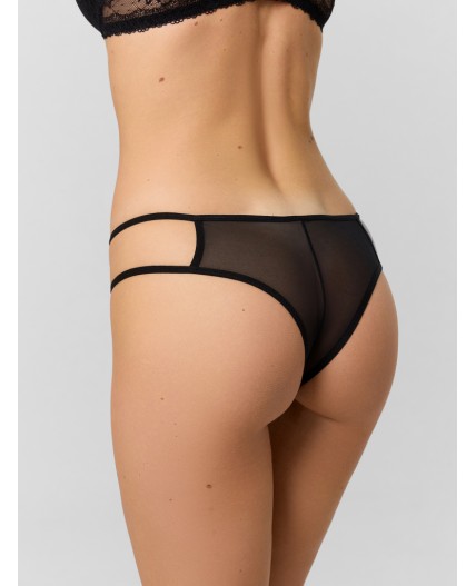 Трусы черный +белый