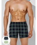 Трусы клетка на черном +св.зеленый