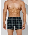 Трусы клетка на черном +св.зеленый