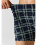 Трусы клетка на черном +св.зеленый