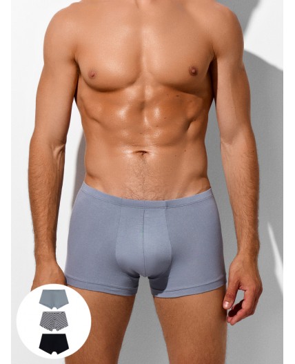 Трусы сизый +полоска горизонтальная +черный
