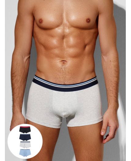 Трусы серый меланж 4306-А +п.голубой +неви +черный