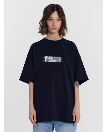 Футболка черный +печать