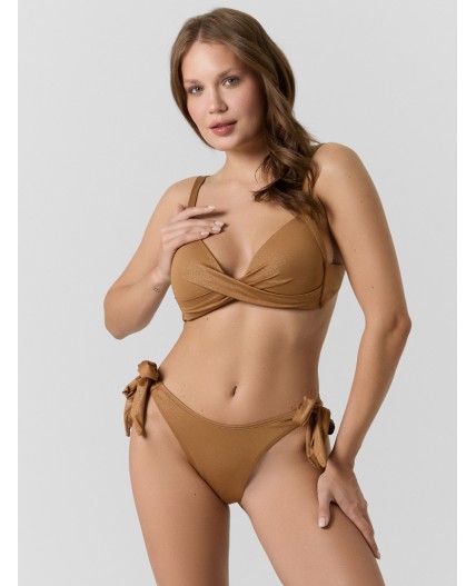 Купальник золотой металлик