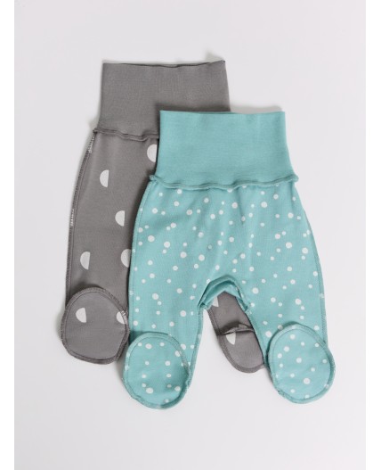 Ползунки горошки на бирюзе +дольки на сером