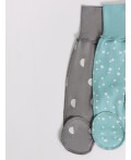 Ползунки горошки на бирюзе +дольки на сером