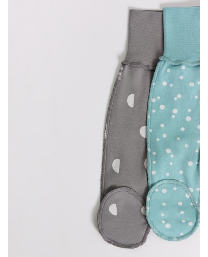 Ползунки горошки на бирюзе +дольки на сером
