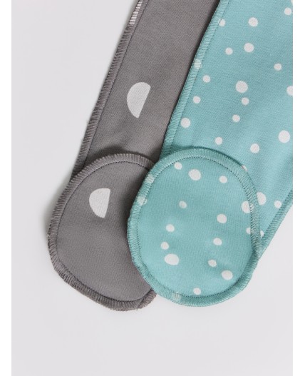 Ползунки горошки на бирюзе +дольки на сером