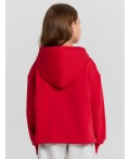 Худи рубиново -красный +печать