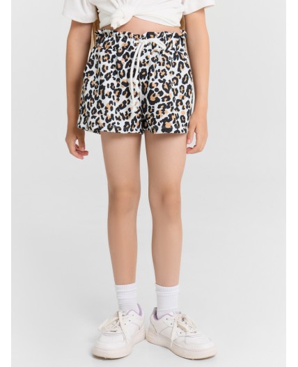 Шорты леопард на белом