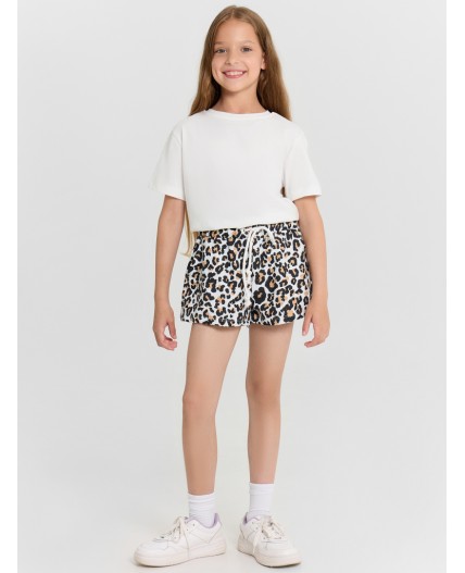 Шорты леопард на белом