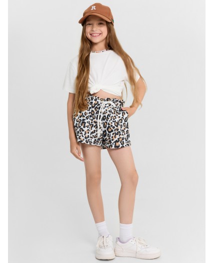 Шорты леопард на белом