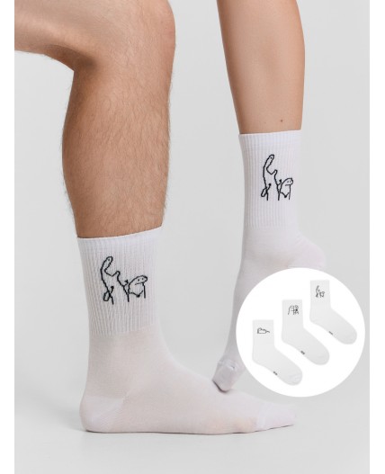 Носки белый-3/