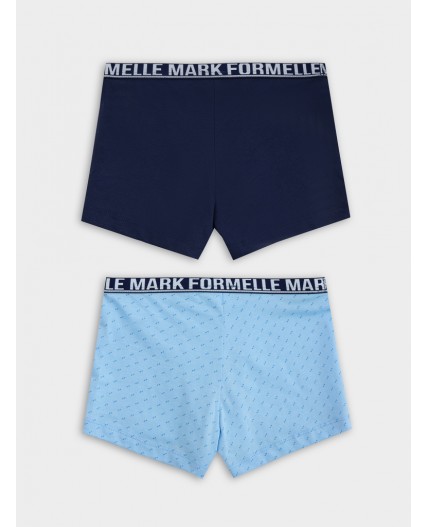 Трусы синие точки на голубом +т.синий