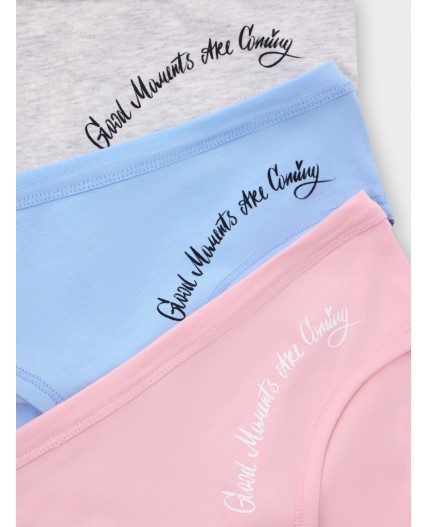 Трусы серый меланж 4306-А +печать1