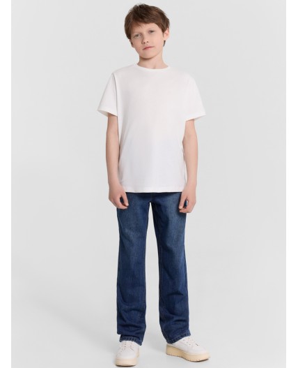 Футболка белый +серый меланж 4306А