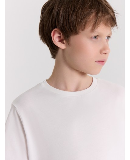 Футболка белый +серый меланж 4306А