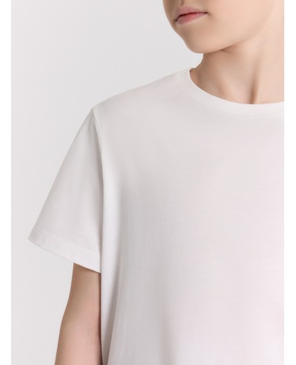 Футболка белый +серый меланж 4306А