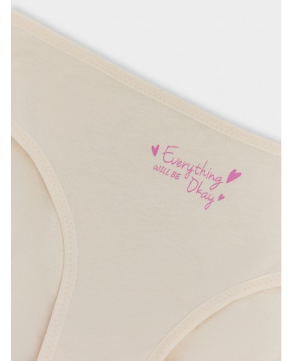 Трусы бежевый +печать