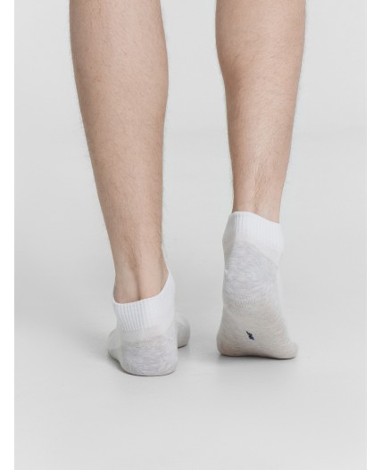 Носки белый /св.серый меланж-3/