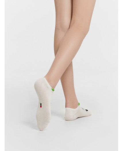 Носки молочный /салатовый/