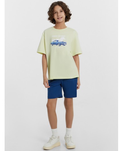 Шорты полуночно -синий +молочный шоколад +печать