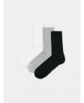 Носки белый/ серый меланж/ черный