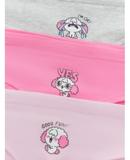 Трусы розовое сияние +печать