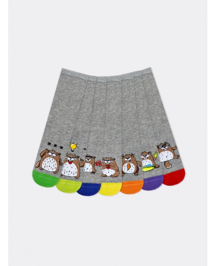 Носки серый меланж-7/