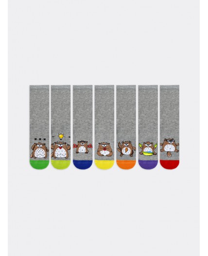 Носки серый меланж-7/