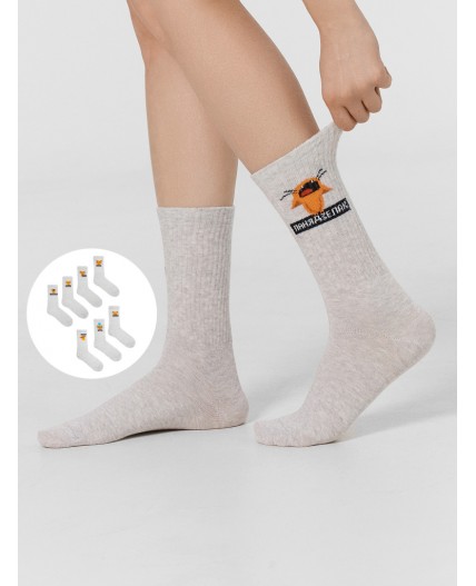 Носки св.серый меланж-7/