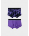 Трусы гонки на черном +пурпурно -фиолетовый