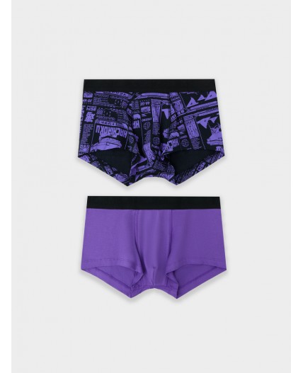 Трусы гонки на черном +пурпурно -фиолетовый