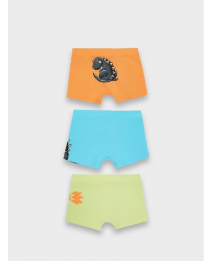 Трусы нежно -салатовый +синий +мандарин +печать