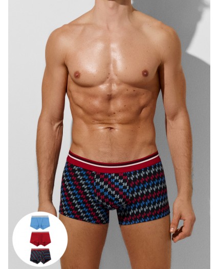 Трусы синий океан +вино +разноц. узор на черном