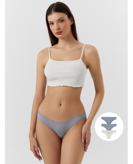 Трусы ромбики на сером