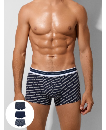 Трусы надписи на т.синем +т.синий +узор на т.синем