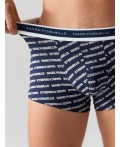 Трусы надписи на т.синем +т.синий +узор на т.синем