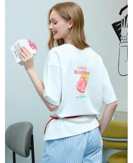 Футболка белый +печать11