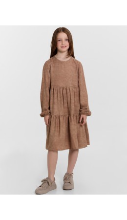 Платье набивка шоколадный деним