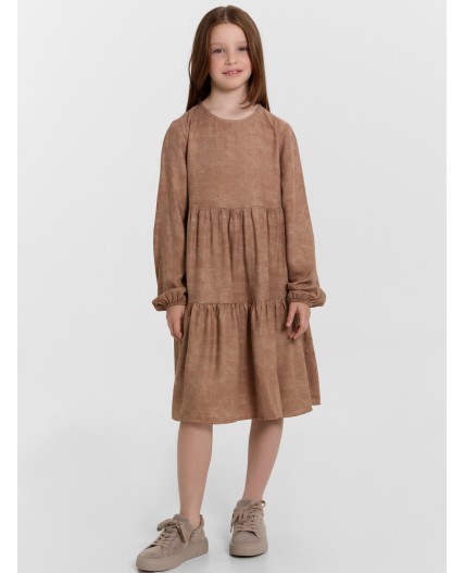 Платье набивка шоколадный деним